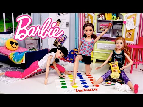 Barbie Dolls School Morning & Night Routine and Sleepover