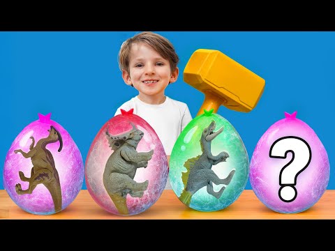 Ouă de Dinozaur Uriașe! 🦖 Alex a găsit un Triceratops și un Pterodactyl!