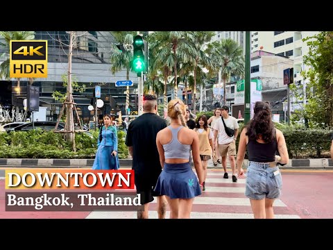 [BANGKOK] Evening Walk in Downtown Bangkok | Terminal 21 to EmQuartier  | Thailand [4K HDR]