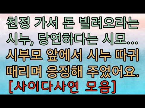 [사이다사연] 친정 가서 돈 빌려오라는 시누 싸대기를 때렸어요. 사이다사연 사이다썰 미즈넷사연 응징사연 반전사연 참교육사연 라디오사연 핵사이다사연 레전드사연