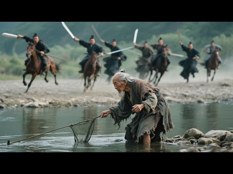 Kung fu movie! An old fisherman by the river turns out to be a hidden kung fu master!
