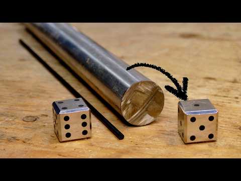 I made Metal Dice from Stainless Steel rod on Milling Machine