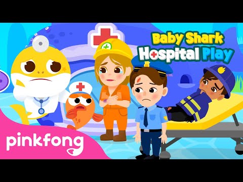 OUCH! 🩹 The Police Officer is hurt! 👮🏼‍♀️ | Baby Shark's Hospital Play | Kids Cartoon | Pinkfong