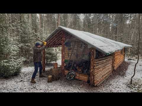 It became very cold at night, and the next day a snow storm began
