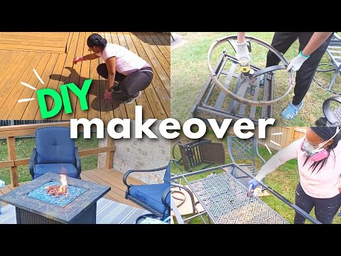 Watch Us Transform OLD Deck Furniture With Paint! | DIY Home Updates on a Budget