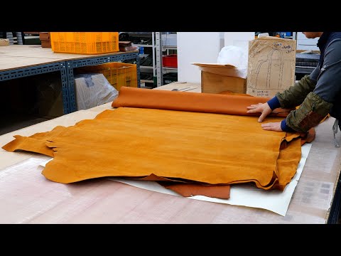 Boston Bag Making Process with Minerva Box leather