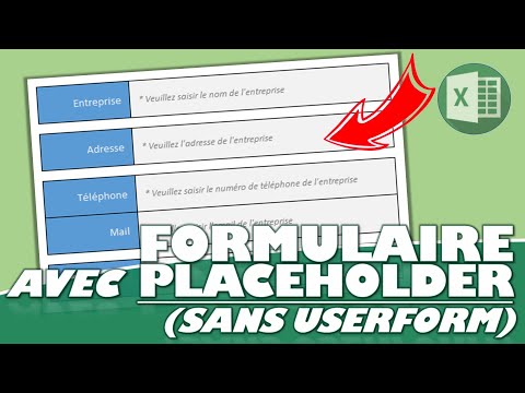Comment ajouter des placeholders (valeur par défaut) dans un formulaire VBA sans Userform ?