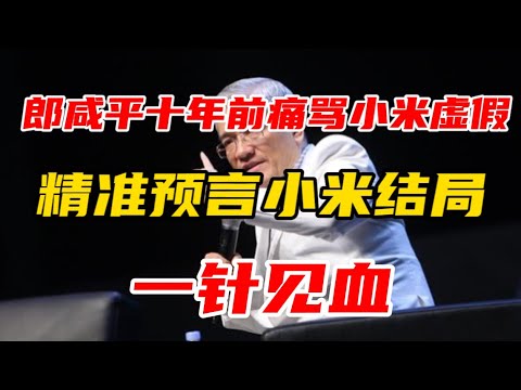 郎咸平10年前痛骂小米虚假，精准预言小米结局，一针见血！ SU7｜YU7｜小米汽车｜小米手机｜雷军