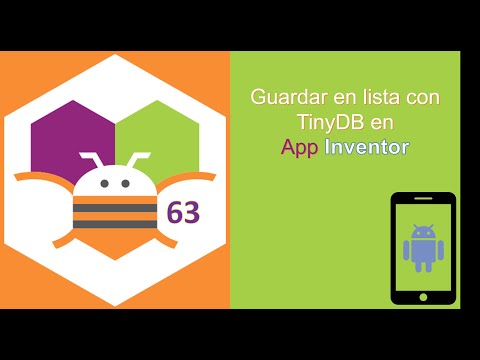 63. Guardar en lista con TinyDB en App Inventor