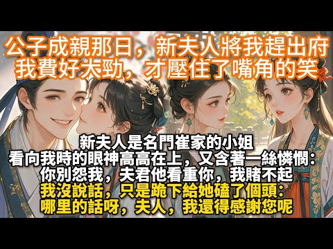 完結不落俗套溫馨文：公子成親那日，新夫人將我趕出府，我費好大勁，才壓住了嘴角的笑。在侯府十一載，最後的行李不過一個小小包袱。新夫人是名門崔家的小姐，看向我時的眼神高高在上，又含著一絲憐憫：你別怨我