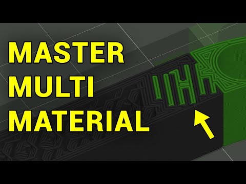 Designing and slicing for multi material 3D printing