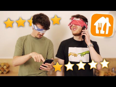 Wir bestellen blind Essen beim Lieferdienst