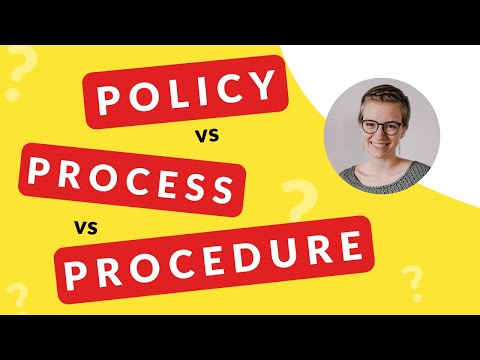 Policy vs. Process vs. Procedure PLUS How I Structure SOPs