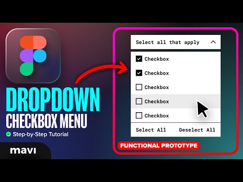 Create a CHECKBOX DROPDOWN MENU in Figma (Tutorial)