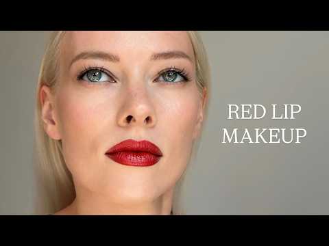 Classic Red Lip Makeup Tutorial | Classic Glam Elena Rachitskaya