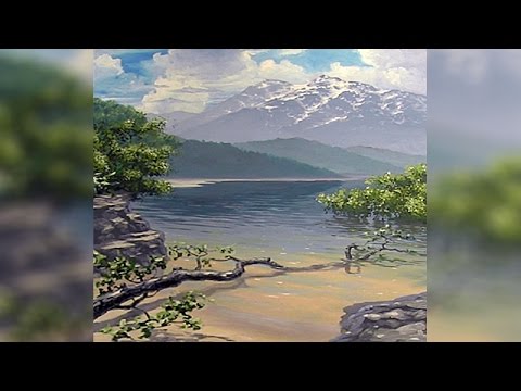 How To Paint A Landscape - Part 2 - Mountains & Background