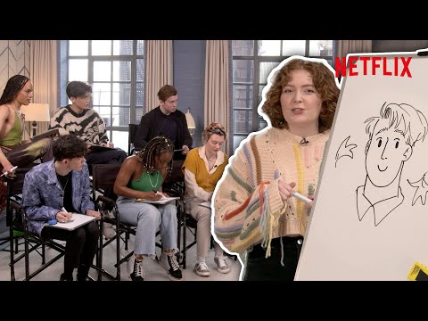 Alice Oseman Teaches The Cast Of Heartstopper How To Draw Nick and Charlie 🎨 | Netflix