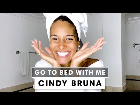 French Model Cindy Bruna's Nighttime Skincare Routine | Go To Bed With Me | Harper's BAZAAR