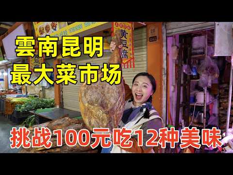 100 RMB to Eat and Explore Kunming’s Largest Food Market in Yunnan: Taste 12 Specialty Dishes