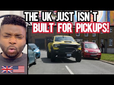 DRIVING A 3 TON AMERICAN PICK UP TRUCK ON TINY UK ROADS! - Brit Reacts