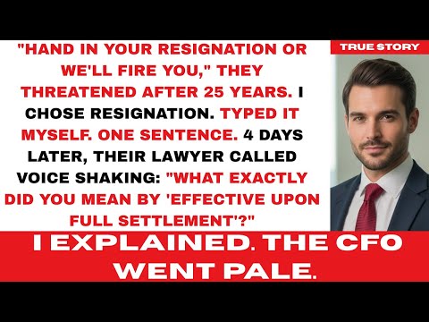 “They Forced Me to Resign After 25 Years — ‘Full Settlement’ Made Their CFO Go Pale.”