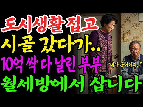 [노후자금사연] "10억 집 팔고 귀촌했다가 9억 날렸습니다" 충격 실화 | 사연라디오 | 오디오북 | 삶의지혜 |