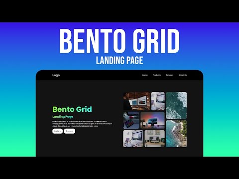 How to Create Landing Page with Bento Grid | HTML & CSS Tutorial