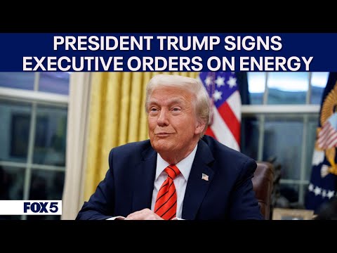 President Donald Trump signs Executive Orders on energy