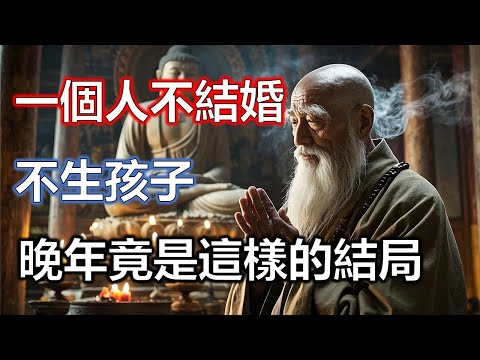 一個人不結婚、不生孩子，晚年竟是這樣的結局！老和尚揭秘天道因果，很多人都後悔看晚了#佛學#智慧#因果