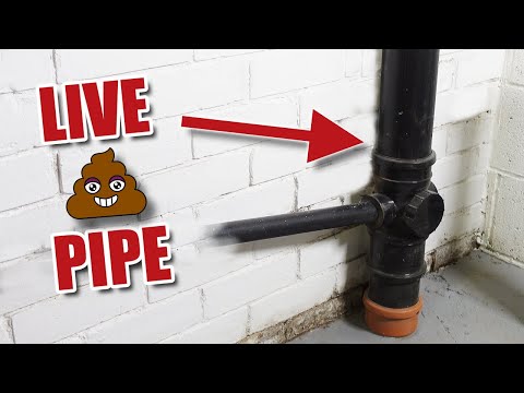 Connecting to the live soil stack for our new downstairs toilet