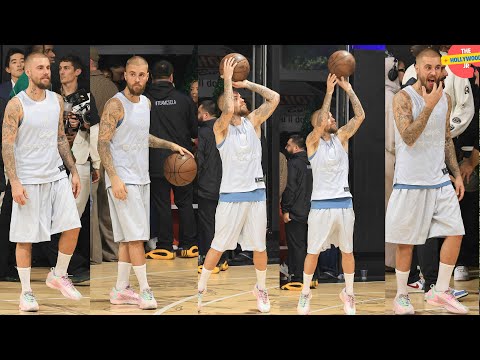 JUSTIN BIEBER WERE SEEN PLAYING BASKETTBALL AT THE SKYLARK GAME IN LOS ANGELES, CA!!!