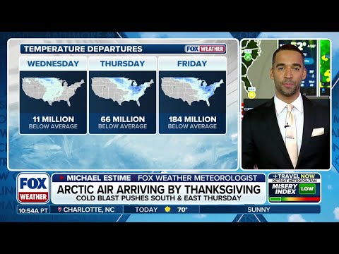 Cold Blast Ahead Of Thanksgiving In The U.S.