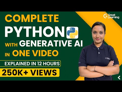 Python Tutorial with Gen AI for 2025 | Python for Beginners | Python full course