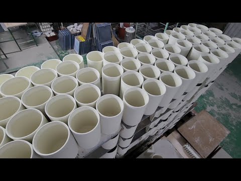 신기한 수저통 대량 생산 과정 .전통 도자기 공장