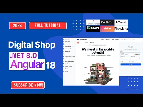 Angular 18  Asp.net 8 Digital Shop - Stripe Payment- Full Tutorial