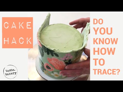 How to Paint a Buttercream Cake - Tracing Hack - Easy | TASTE BAKERY