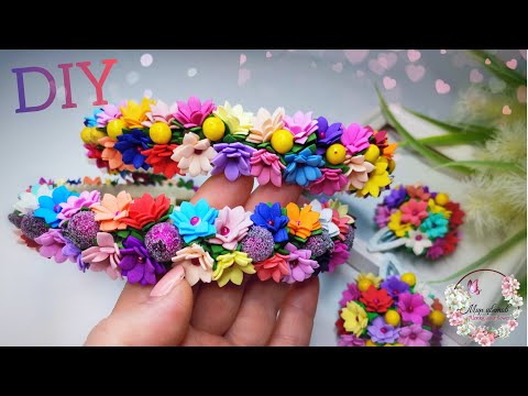 Радужная ВЕСНА🌈Цветочный ободок, так ПРОСТО!!! используем остатки🌈