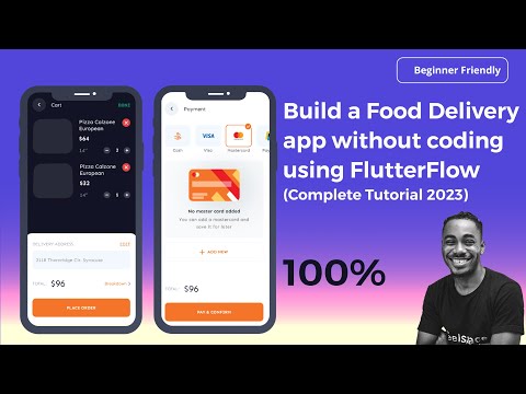 Build a Food Delivery app without coding using FlutterFlow  (Complete Tutorial 2023)