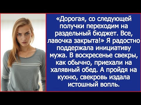Дорогая, со следующей получки переходим на раздельный бюджет  Все, лавочка закрыта!