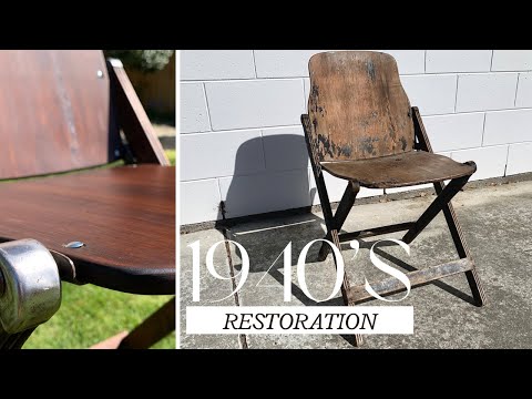 A riveting 1940's Folding Chair RESTORATION - literally.