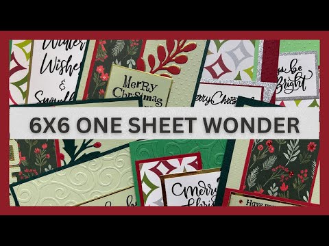 Make 4 cards with 1 sheet of 6x6 paper!