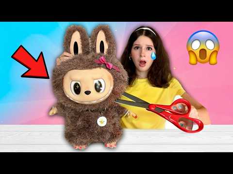 I CUT OPEN MY GIANT LABUBU! 😱😳✂️ *and found THIS!?* (GONE WRONG)