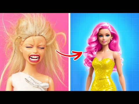 Transformation beauté MAGIQUE de poupée Barbie ! Gadgets et astuces beauté cool par 123 GO !