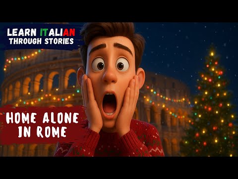 HOME ALONE IN ROME: The Craziest Christmas Ever! | A Simple Story in Order to Learn Italian | B2