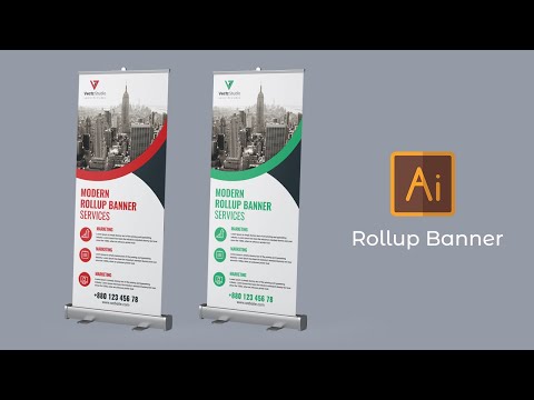 How to create business roll up banner | Illustrator cc