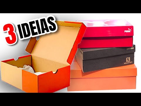 3 IDEIAS INCRÍVEIS COM CAIXA DE SAPATO ♥️ SHOW DE ARTESANATO