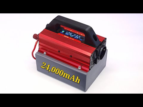 DIY 24000mAh 400W Portable Inverter (12V - 220V) 18650 3S 12P LiIon Battery Pack