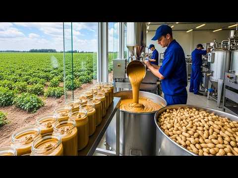 COMO se PRODUCE la MANTEQUILLA de MANÍ 🥜 en una MEGA FABRICA