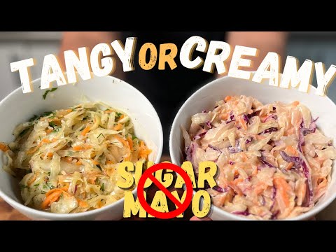 How to Make the BEST Creamy Coleslaw - No Mayo, No Sugar!