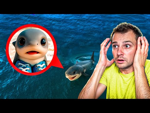 Мой дрон снял Блуи Тралалеро Тралала на озере | Англикосик Траляля